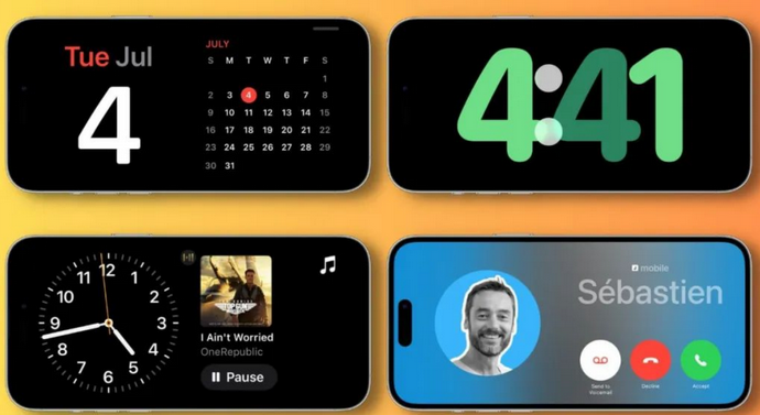 达尔罕茂明安联合苹果手机维修分享iOS17横屏充电待机显示有什么好处 